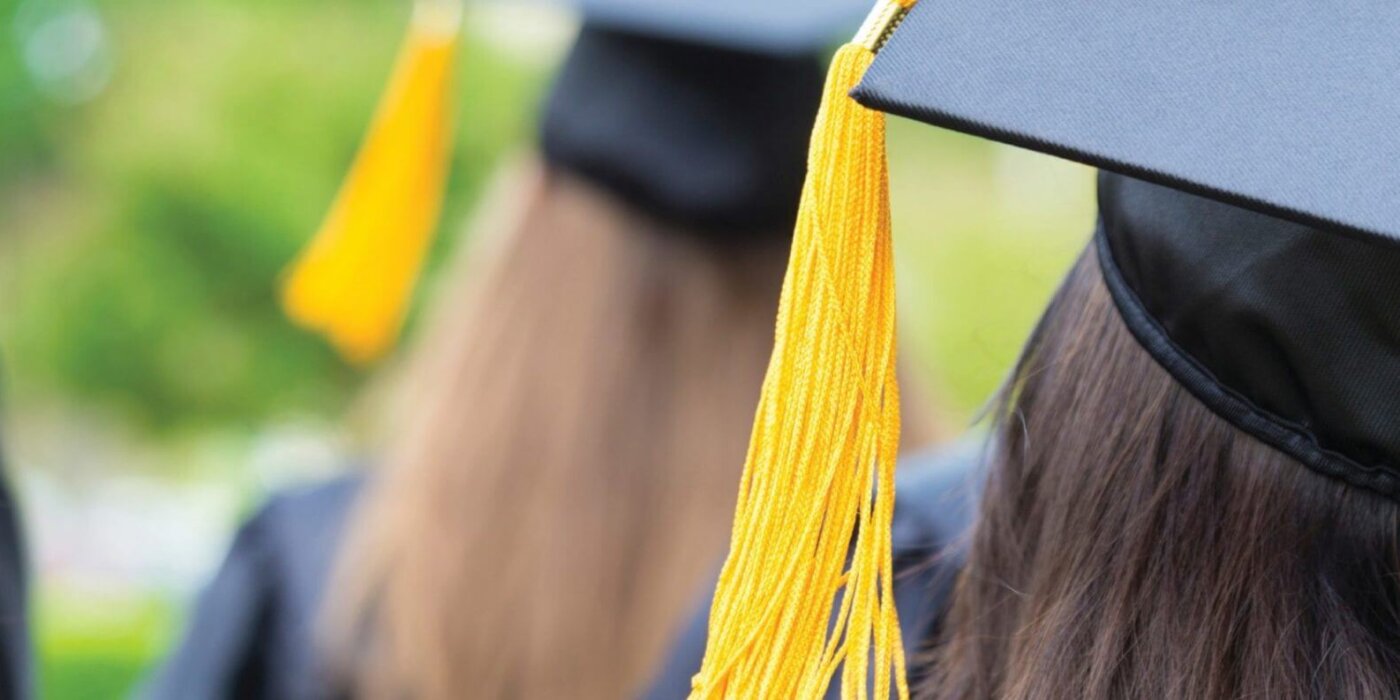 Graduation hat tassel closeup