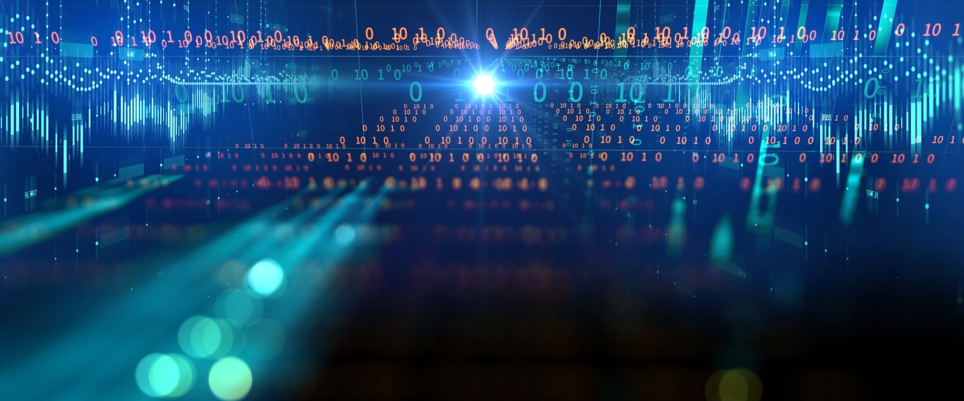 big data futuristic visualization abstract illustration
