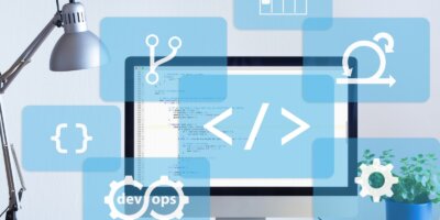 Illustration showing software development