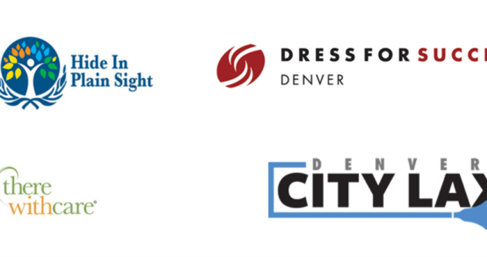 An image with logos from Hide in plain sight, dress for success, there with care and denver citylax