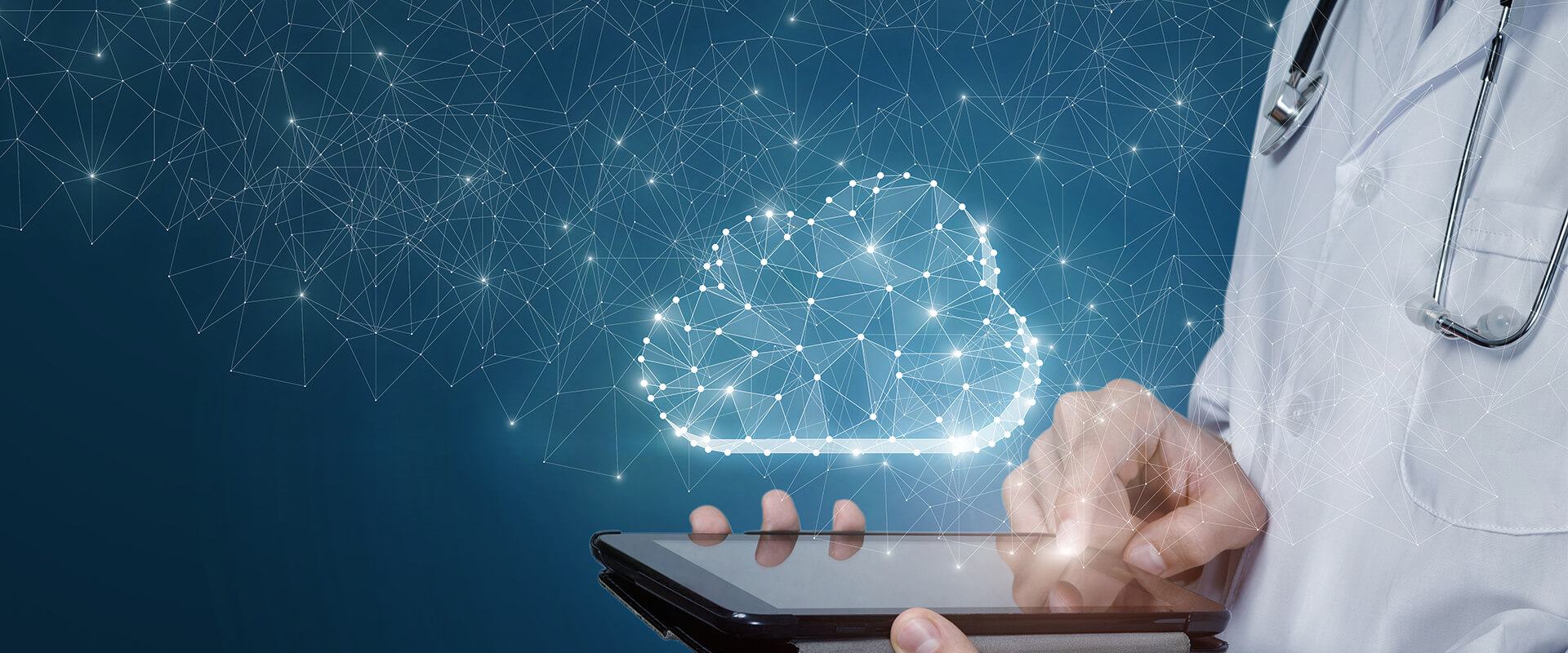 The cloud being shown via a mobile device