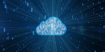Stock photo of the cloud binary code
