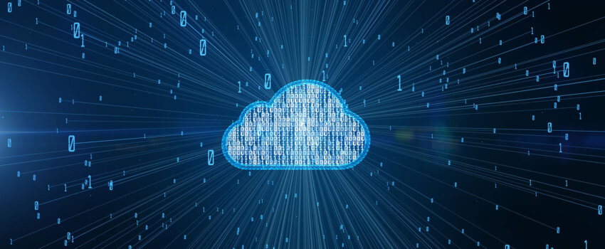 Stock photo of the cloud binary code