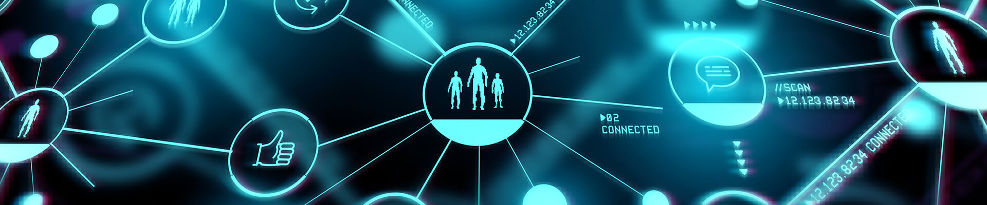 A header image of an artistic rendering of customer experience data points like compiled by Qualtrics XM, interconnected as if on a computer network.