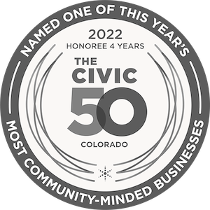 The Civic 50 Award Badge for Most Community Minded 4 years running