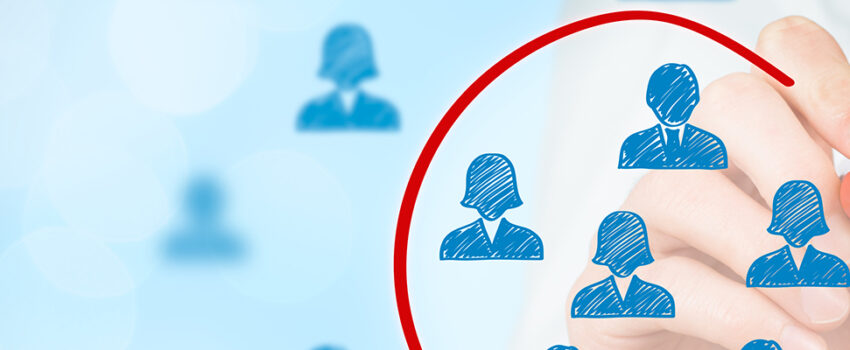 Header image of a person circling a group of user icons with a red pen to differentiate them from the rest