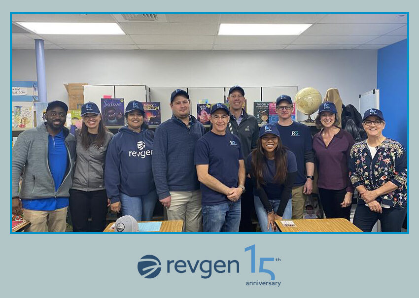 RevGen volunteers pose for a photo after the Day of Service to celebrate RevGen Partners