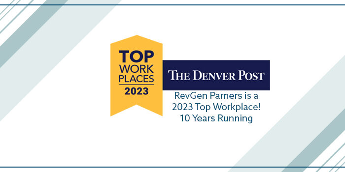 RevGen Partners was awarded the Denver Post Top Workplaces award for the 10th consecutive year.