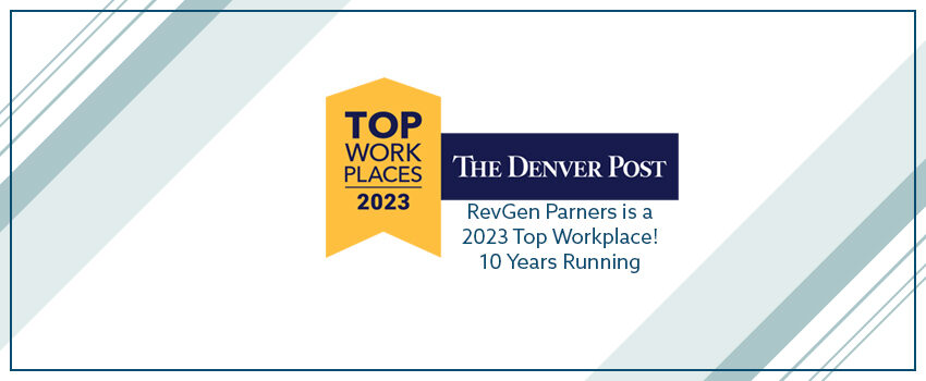 RevGen Partners was awarded the Denver Post Top Workplaces award for the 10th consecutive year.