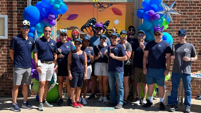 RevGen Volunteers pose after helping out at the Valverde elementary 100th anniversary celebration