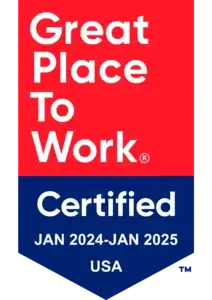 great place to work. certified. jan 2024-jan 2025 USA