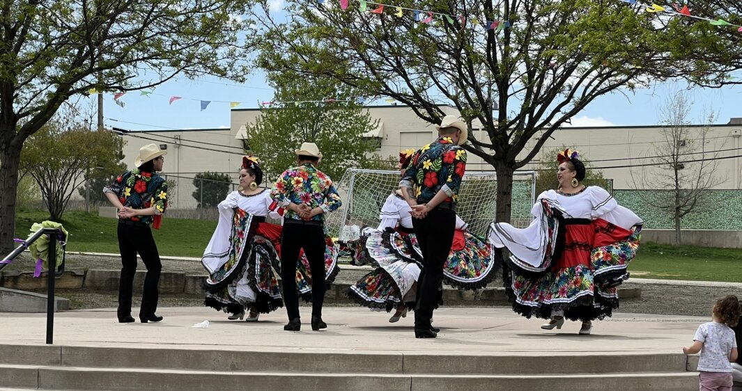 Dancers perform as part of the festivities for Valverde Elementary's Día del Niño where RevGeners volunteered.