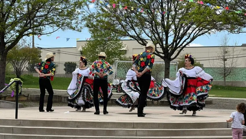 Dancers perform as part of the festivities for Valverde Elementary's Día del Niño where RevGeners volunteered.